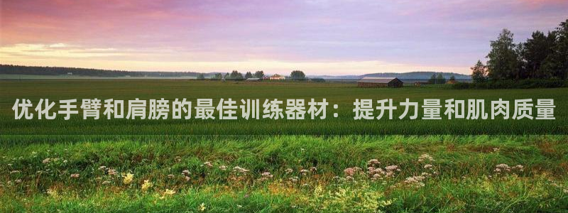 意昂体育3平台注册要钱吗：优化手臂和肩膀的最佳训练器