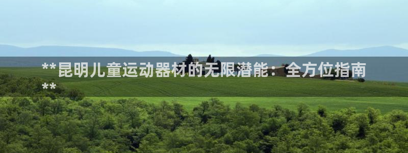 意昂3集团E.ON：**昆明儿童运动器材的无限潜能：