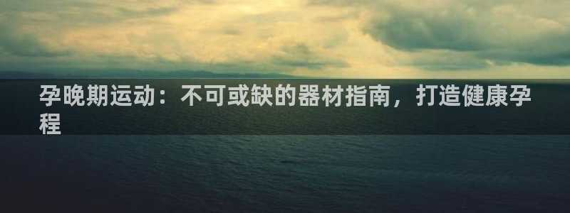 意昂体育3招商电话是多少：孕晚期运动：不可或缺的器材